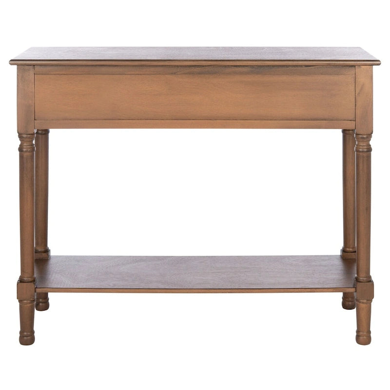 Mesa consola de 2 cajones con estante inferior abierto