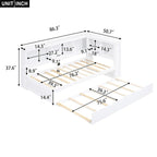 Cama nido individual con cama extraíble, armarios de almacenamiento y puertos USB