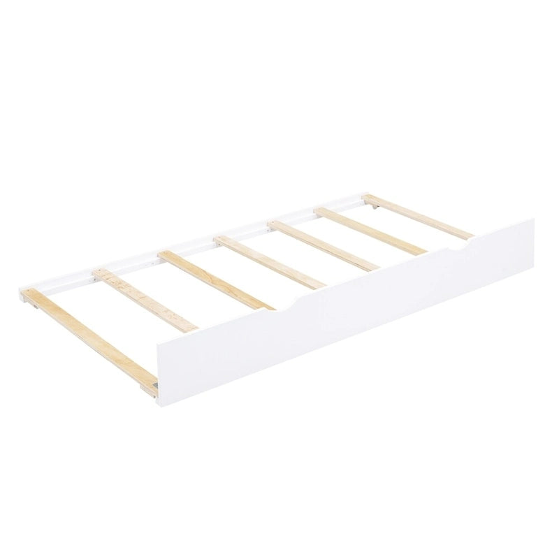 Cama nido individual con cama extraíble, armarios de almacenamiento y puertos USB
