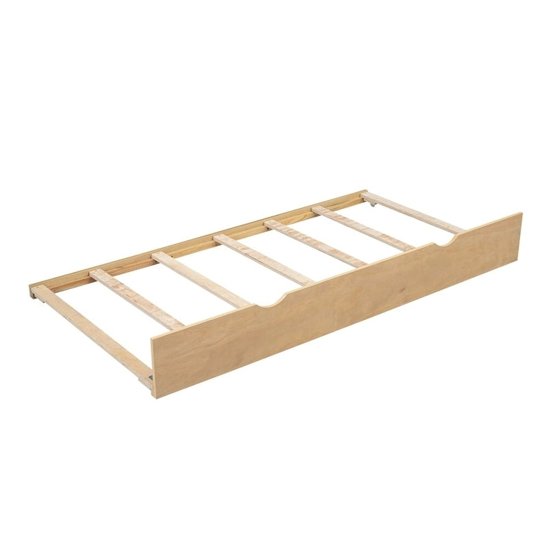 Cama nido individual con cama extraíble, armarios de almacenamiento y puertos USB