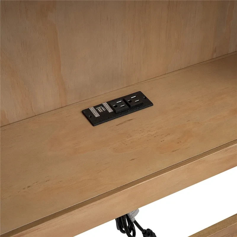 Cama nido individual con cama extraíble, armarios de almacenamiento y puertos USB