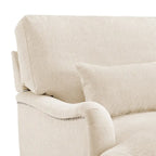 Sillón tapizado con cojín lumbar, estructura de madera maciza