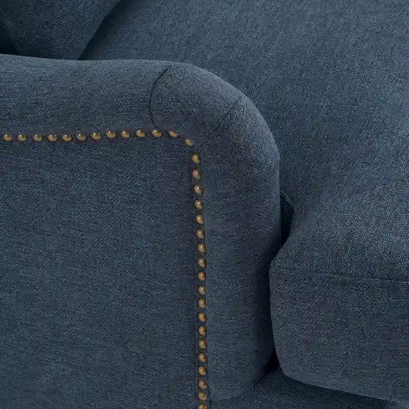 Sillón tapizado con cojín lumbar, estructura de madera maciza