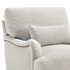 Sillón tapizado con cojín lumbar, estructura de madera maciza
