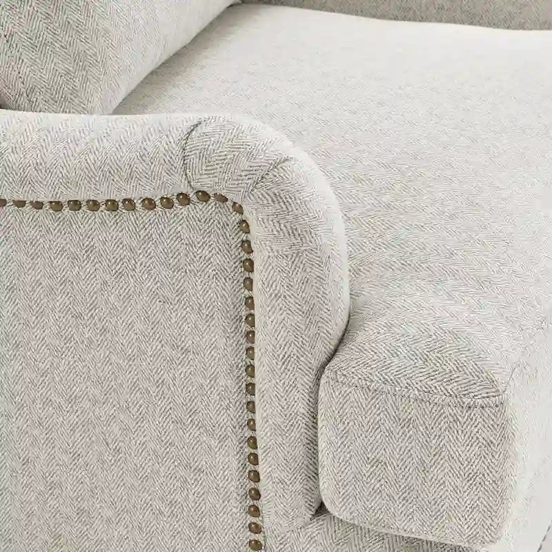 Sillón tapizado con cojín lumbar, estructura de madera maciza