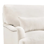 Sillón tapizado con cojín lumbar, estructura de madera maciza