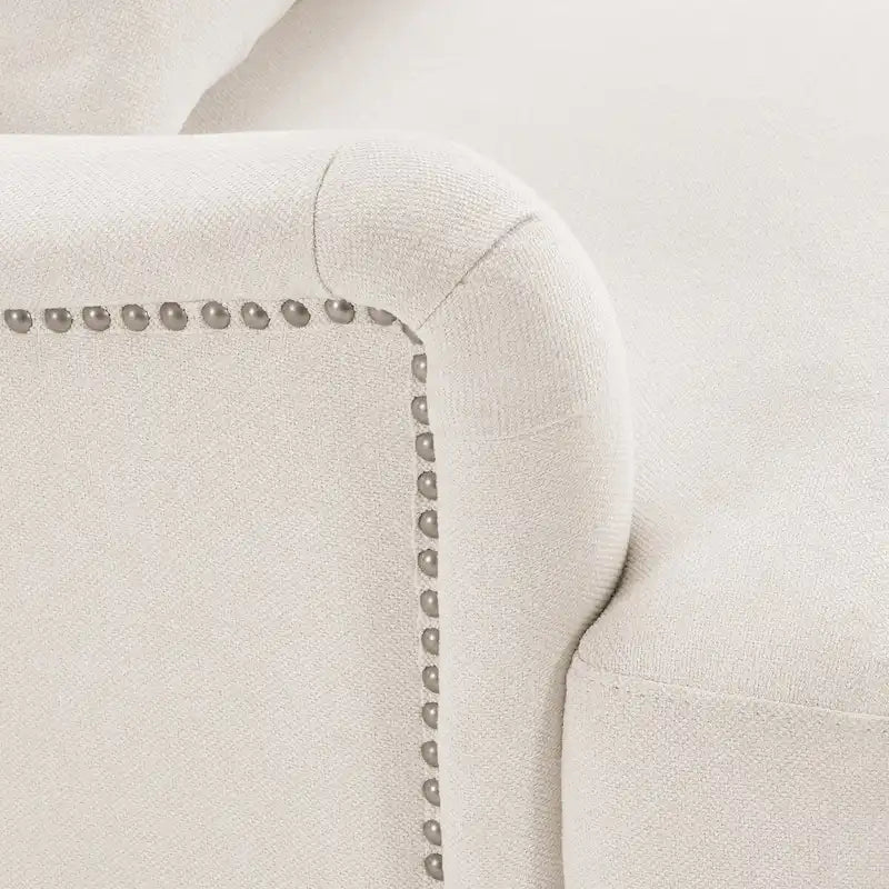 Sillón tapizado con cojín lumbar, estructura de madera maciza