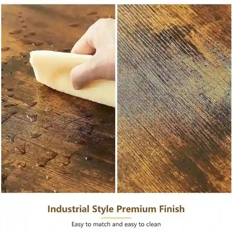 Juego de mesa de bar y 2 sillas de 3 piezas, taburetes de bar de estilo industrial con asiento tapizado en PU y respaldo