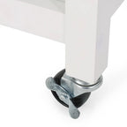 Carro de cocina moderno con 2 cajones, 2 estantes y ruedas con freno