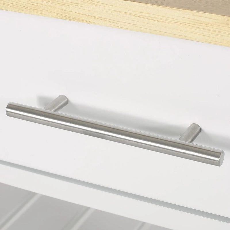 Carro de cocina moderno con 2 cajones, 2 estantes y ruedas con freno