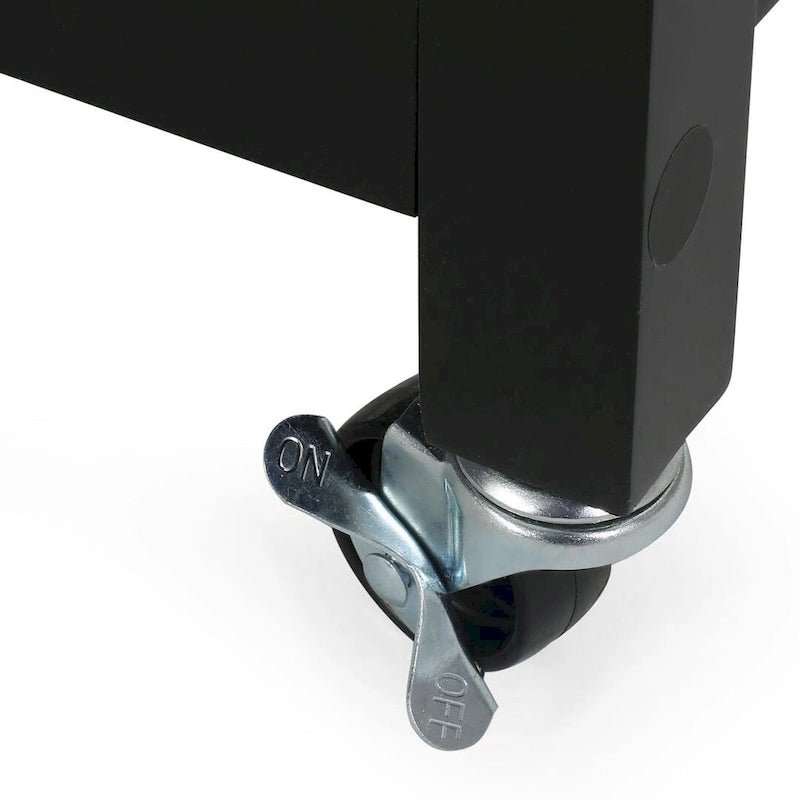 Carro de cocina moderno con 2 cajones, 2 estantes y ruedas con freno