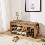 Zapatero sencillo de varios niveles, Banco para cambiarse los zapatos, Combinación de mueble zapatero, Banco de almacenamiento multifuncional