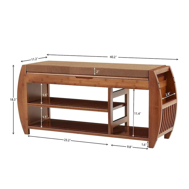 Zapatero sencillo de varios niveles, Banco para cambiarse los zapatos, Combinación de mueble zapatero, Banco de almacenamiento multifuncional