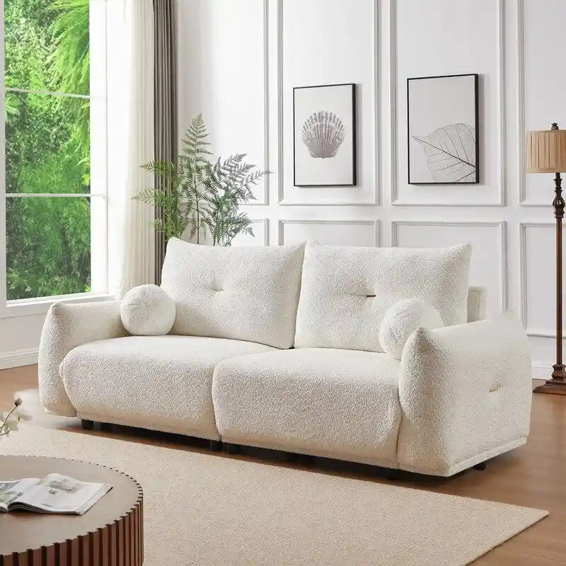 90 cómodos sofás con 2 cojines y 2 almohadas esféricas
