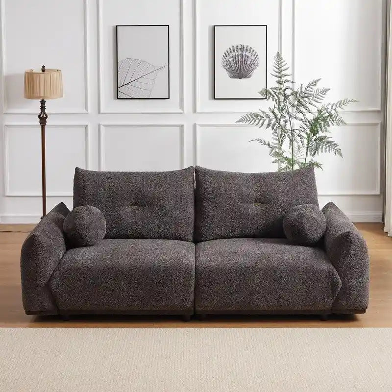 90 cómodos sofás con 2 cojines y 2 almohadas esféricas
