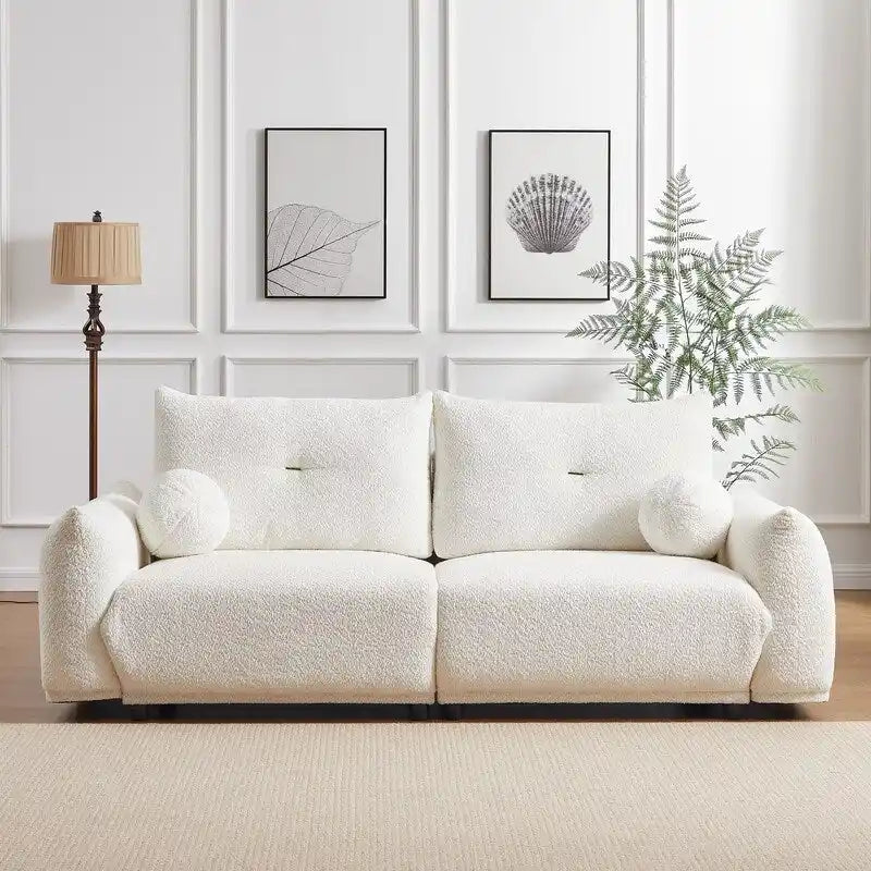 90 cómodos sofás con 2 cojines y 2 almohadas esféricas