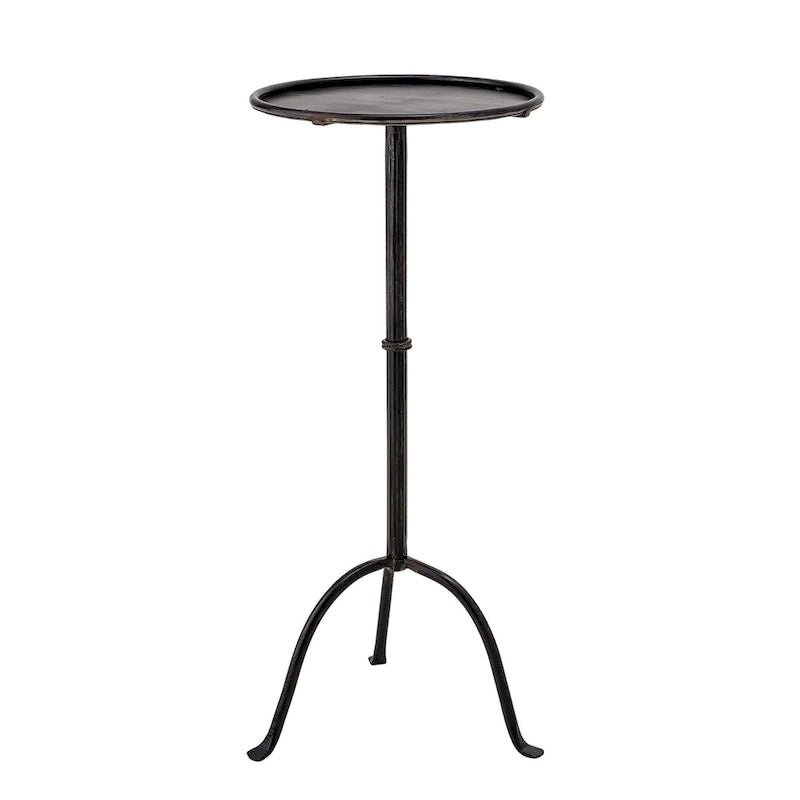Mesa auxiliar redonda de metal para bebidas