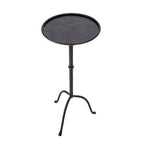 Mesa auxiliar redonda de metal para bebidas