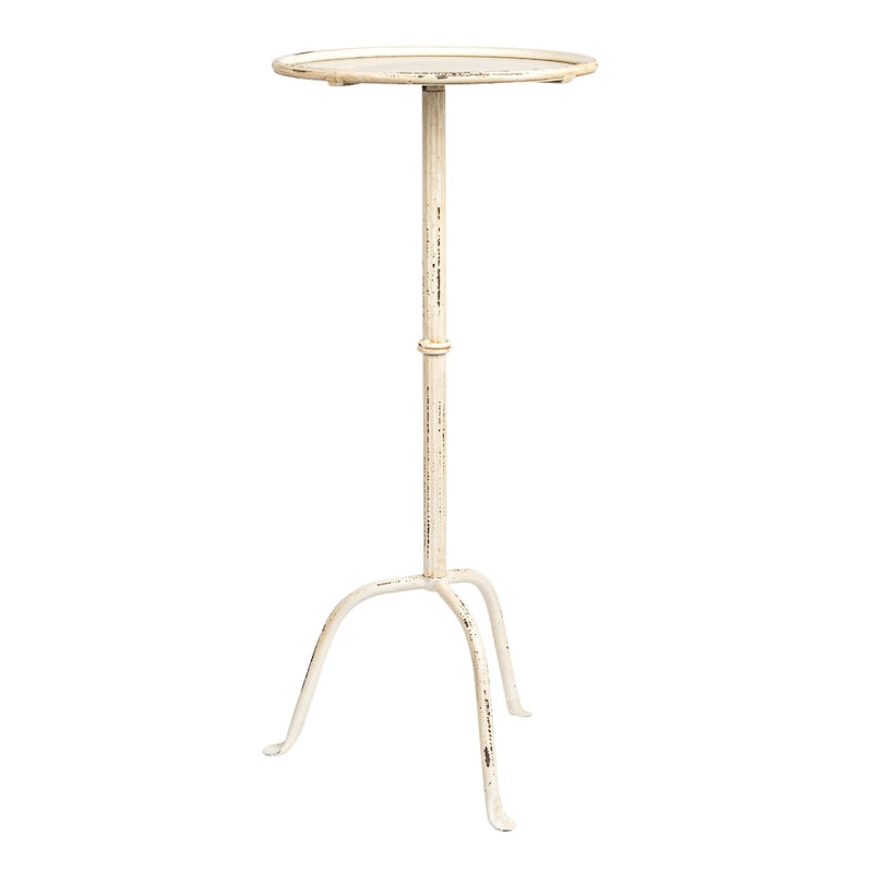 Mesa auxiliar redonda de metal para bebidas