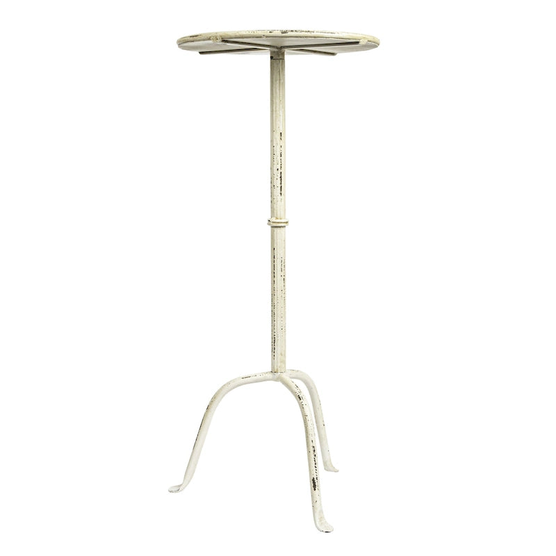 Mesa auxiliar redonda de metal para bebidas