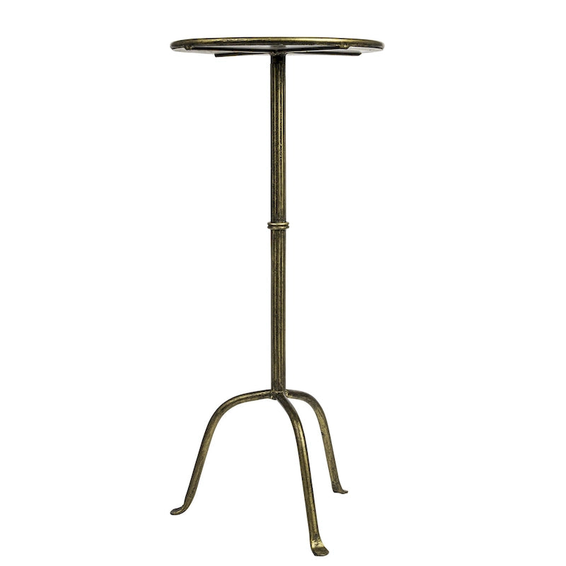 Mesa auxiliar redonda de metal para bebidas