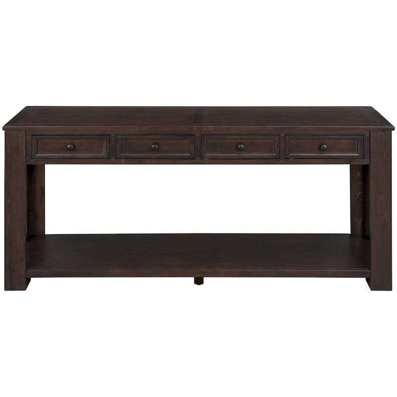 Mesa consola/Mesa de sofá con cajones de almacenamiento y estante inferior para entrada/pasillo