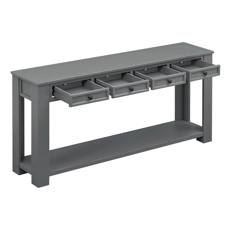 Mesa consola/Mesa de sofá con cajones de almacenamiento y estante inferior para entrada/pasillo