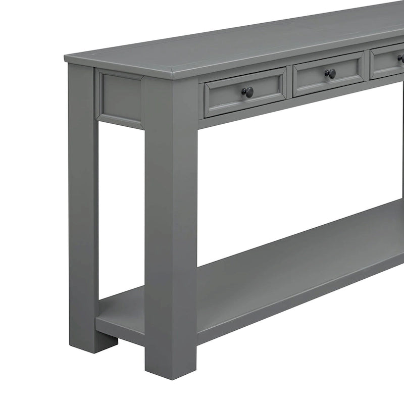 Mesa consola/Mesa de sofá con cajones de almacenamiento y estante inferior para entrada/pasillo