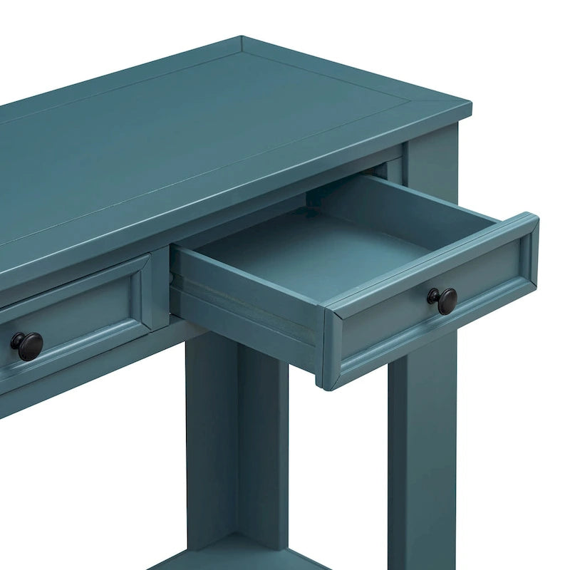 Mesa consola/Mesa de sofá con cajones de almacenamiento y estante inferior para entrada/pasillo