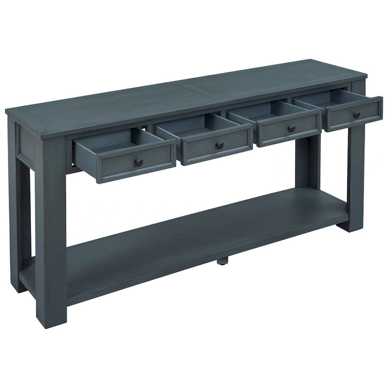 Mesa consola/Mesa de sofá con cajones de almacenamiento y estante inferior para entrada/pasillo