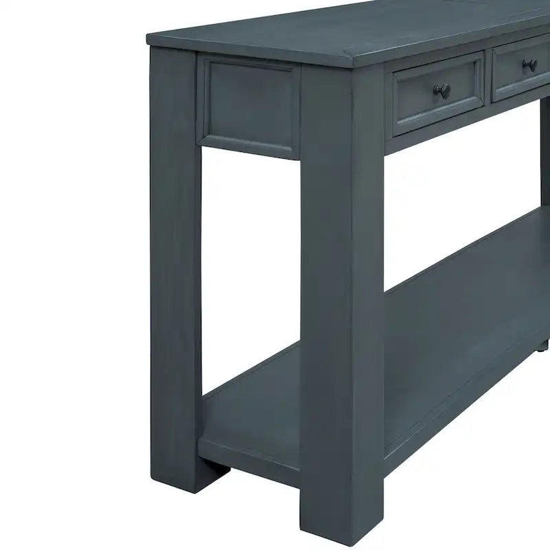 Mesa consola/Mesa de sofá con cajones de almacenamiento y estante inferior para entrada/pasillo