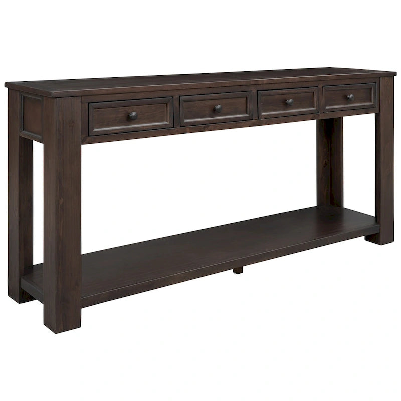 Mesa consola/Mesa de sofá con cajones de almacenamiento y estante inferior para entrada/pasillo