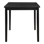 Mesa de altura de mostrador de 36 pulgadas, tablero cuadrado para 4 personas, madera maciza negra
