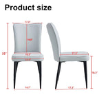 Juego de 4 sillas de comedor, de cuero sintético con estructura metálica