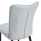 Juego de 4 sillas de comedor, de cuero sintético con estructura metálica