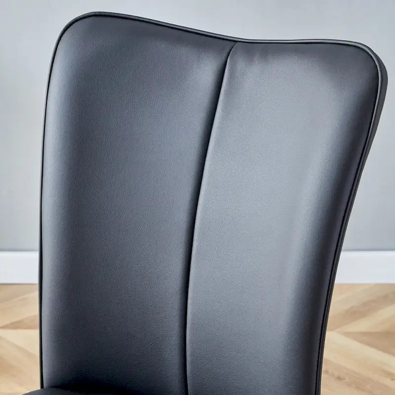 Juego de 4 sillas de comedor, de cuero sintético con estructura metálica