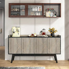 Aparador de cocina de 55 pulgadas, mesa de buffet, barra de café con almacenamiento y puertas para comedor, sala de estar, entrada