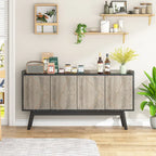 Aparador de cocina de 55 pulgadas, mesa de buffet, barra de café con almacenamiento y puertas para comedor, sala de estar, entrada