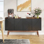 Aparador de cocina de 55 pulgadas, mesa de buffet, barra de café con almacenamiento y puertas para comedor, sala de estar, entrada