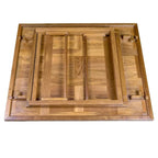 Mesa de teca con rompecabezas
