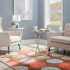 Mesa de TV plegable de 5 piezas con soporte de almacenamiento - Gris claro