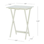 Mesa de TV plegable de 5 piezas con soporte de almacenamiento - Gris claro